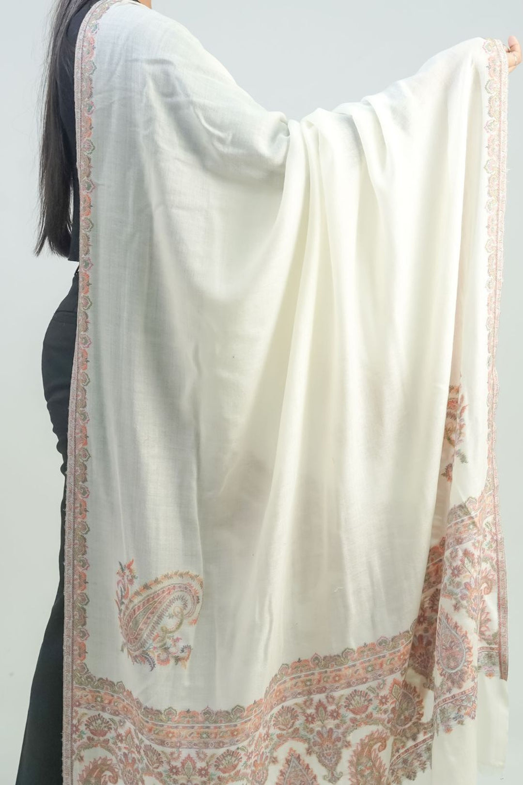 Woven Border Design Women's Shawl - Palla Kunj