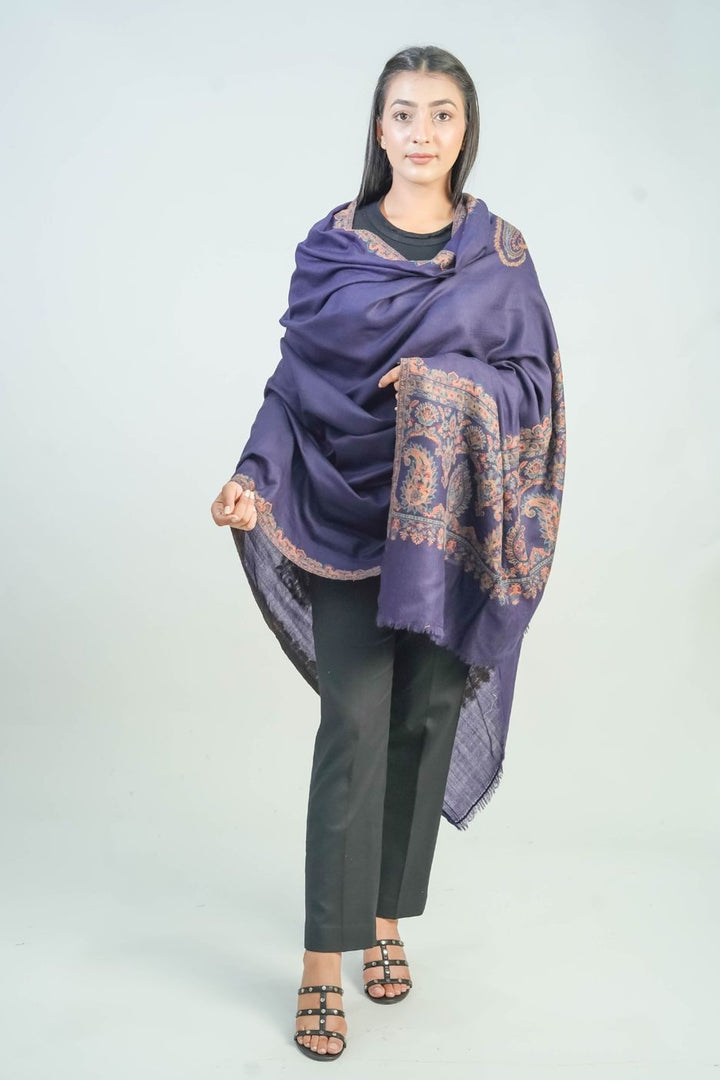Woven Border Design Women's Shawl - Palla Kunj
