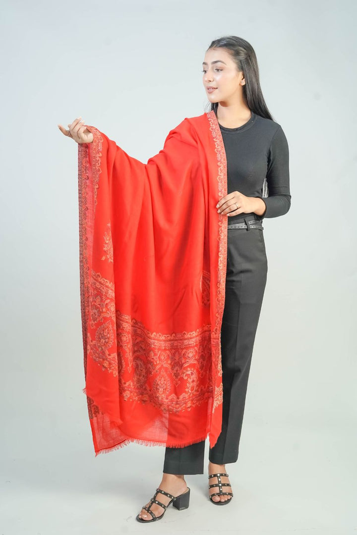 Woven Border Design Women's Shawl - Palla Kunj