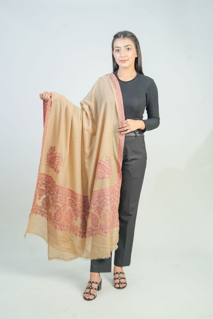 Woven Border Design Women's Shawl - Palla Kunj