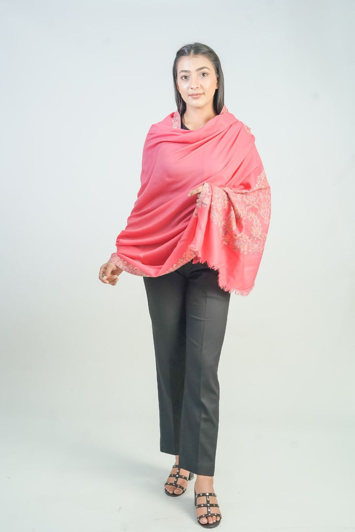 Woven Border Design Women's Shawl - Palla Kunj