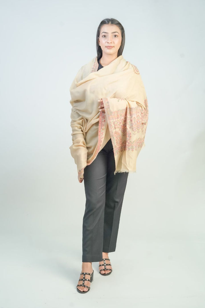 Woven Border Design Women's Shawl - Palla Kunj