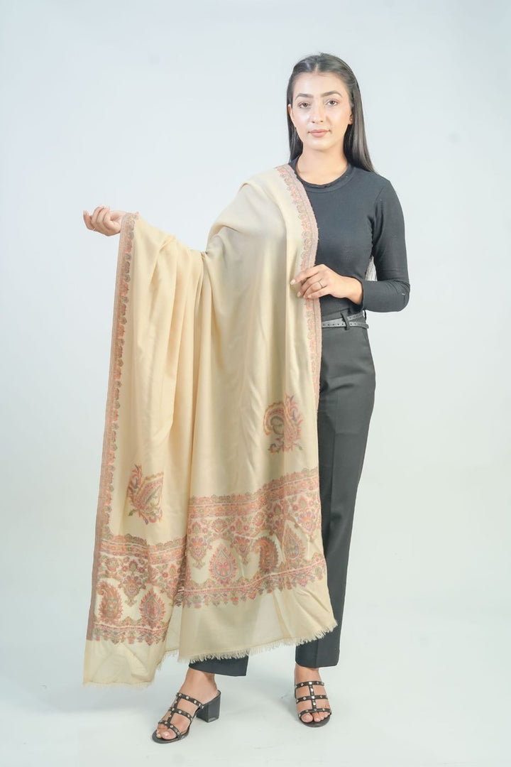 Woven Border Design Women's Shawl - Palla Kunj