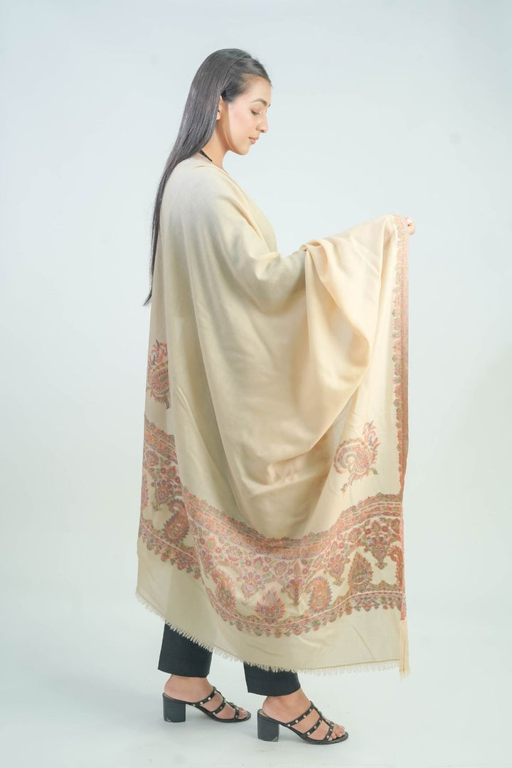 Woven Border Design Women's Shawl - Palla Kunj