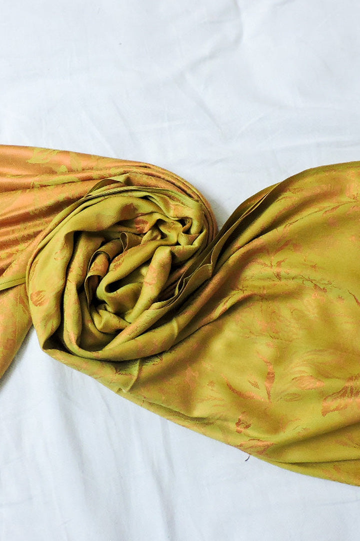 Wool Silk Reversible Stole - Floral