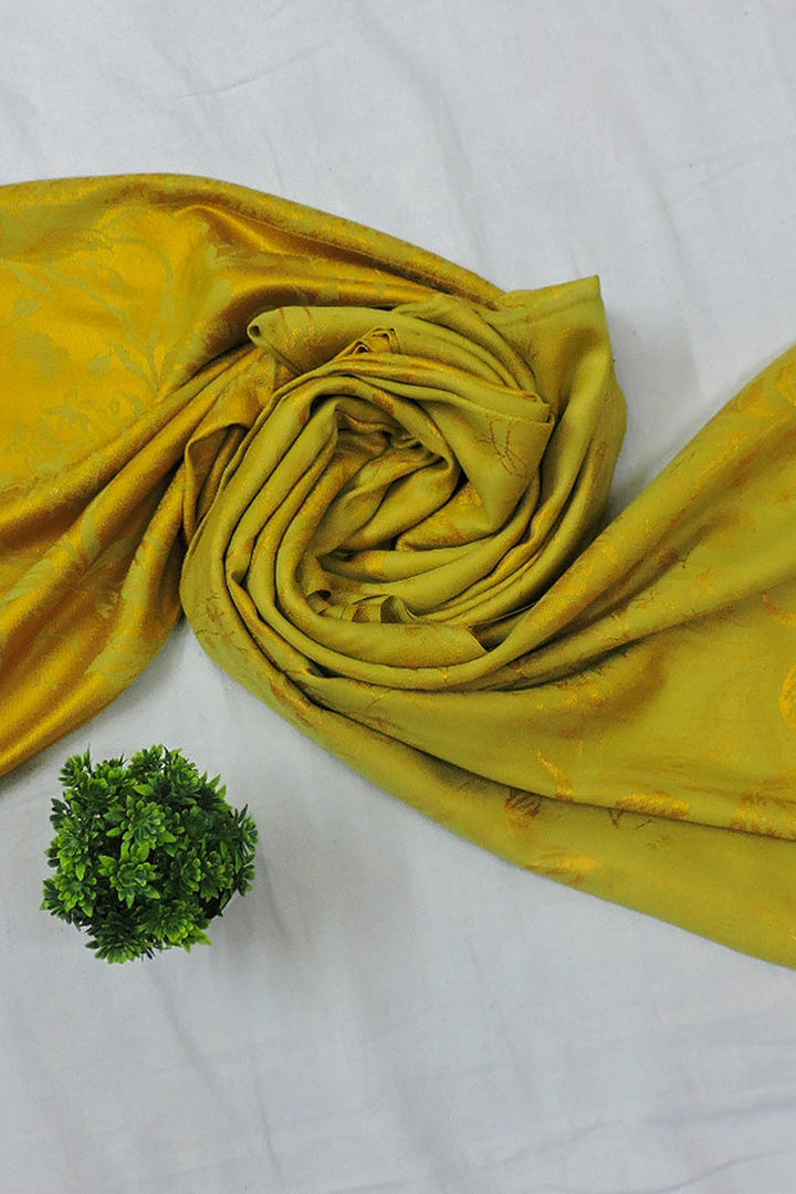 Wool Silk Reversible Stole - Floral