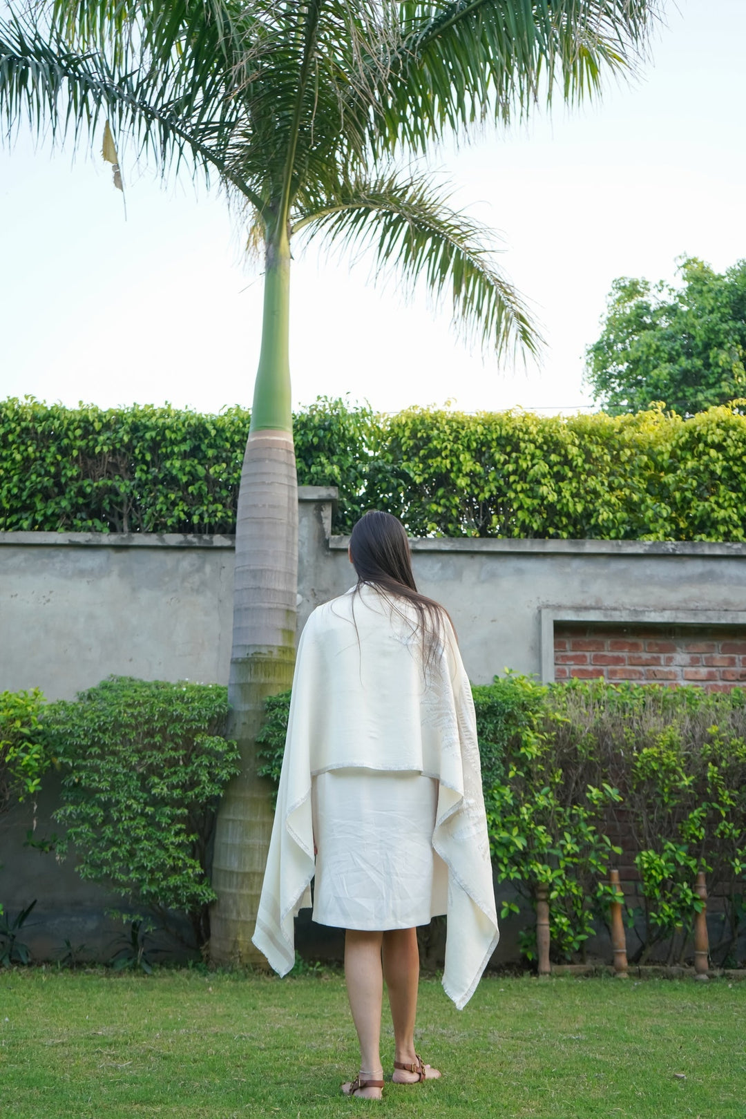 Roseaux Wool Silk Lurex Stole