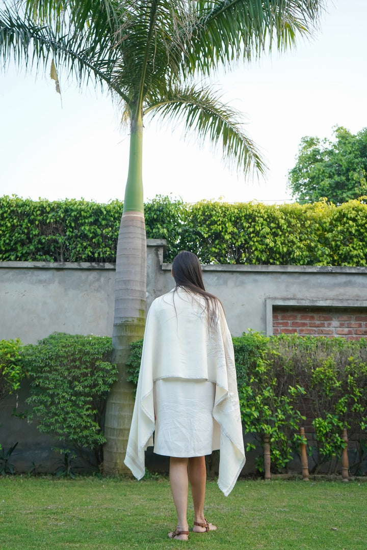 Roseaux Wool Silk Lurex Stole