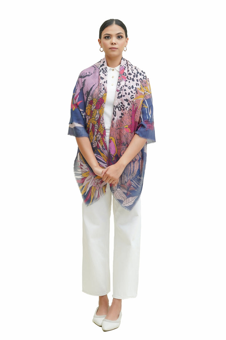 Jungle Print Squared Stole