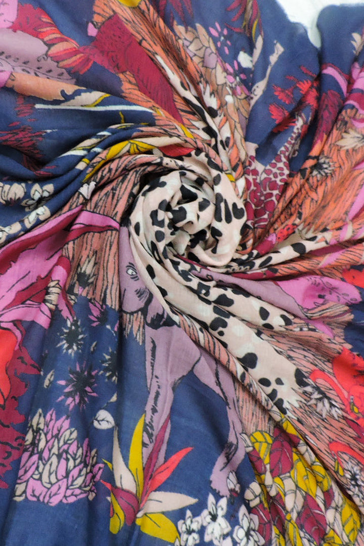 Jungle Print Squared Stole