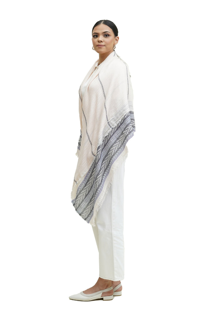 100% Fine Cotton Waves Square Scarf