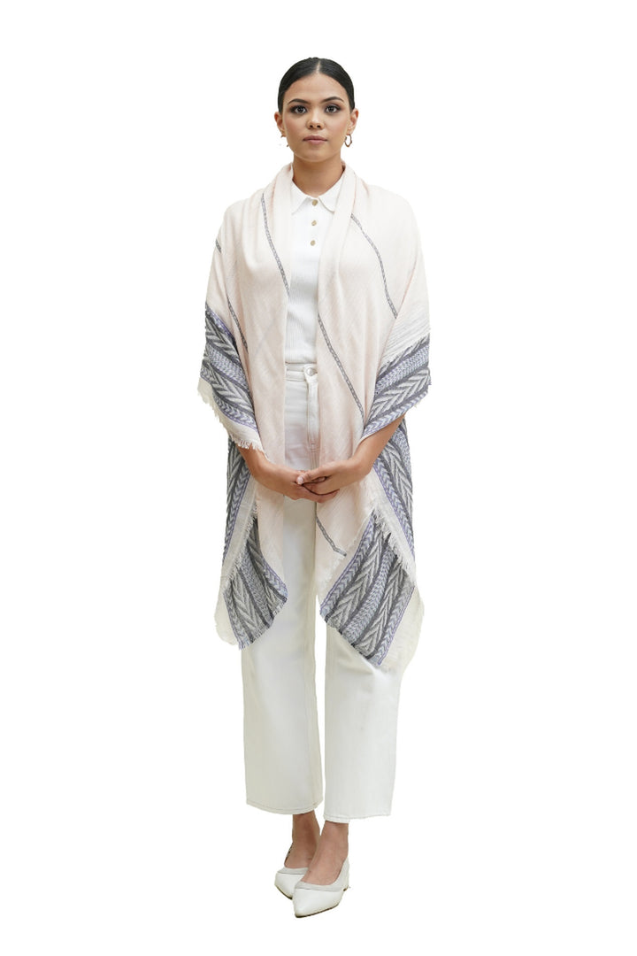 100% Fine Cotton Waves Square Scarf