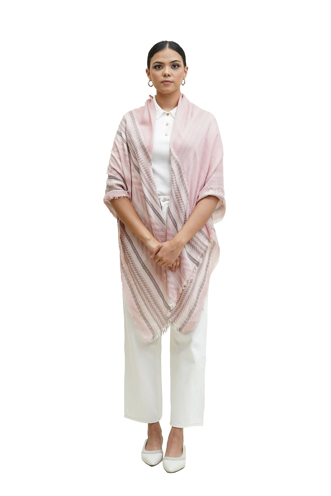 100% Fine Cotton Waves Square Scarf