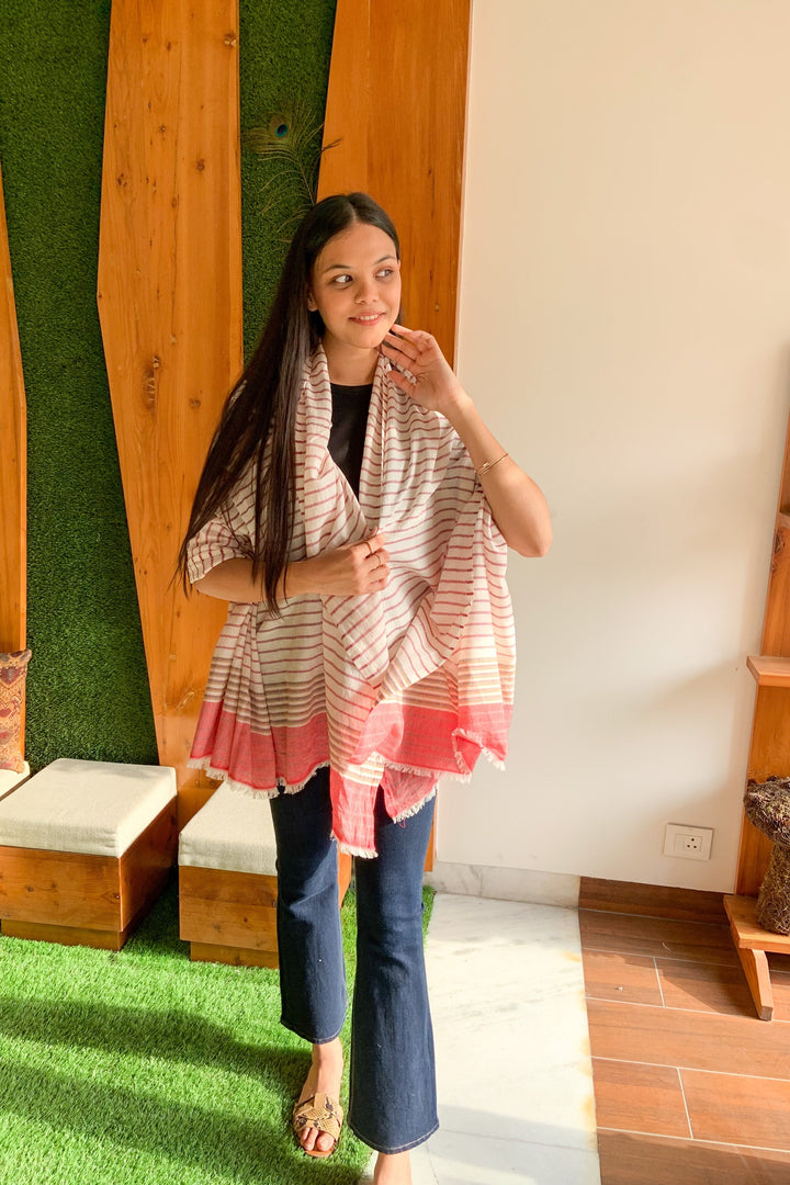 100% Cotton Dupatta/ Shawl - Liney