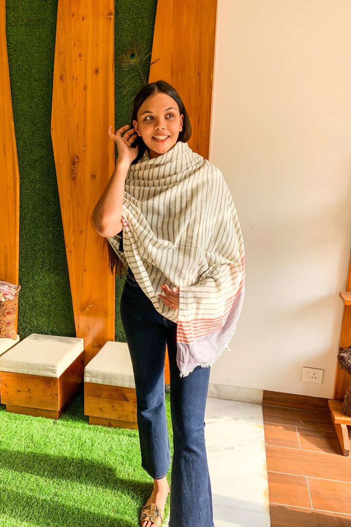 100% Cotton Dupatta/ Shawl - Liney