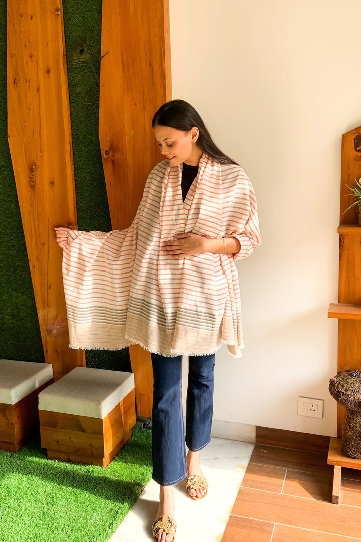 100% Cotton Dupatta/ Shawl - Liney