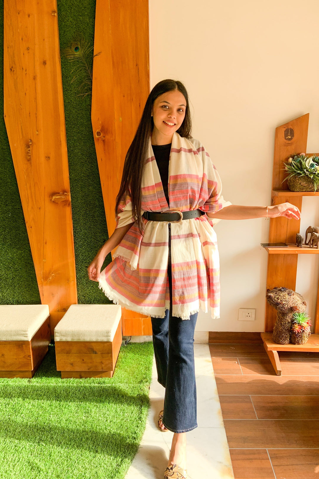 100% Cotton Dupatta/Shawl - Pink