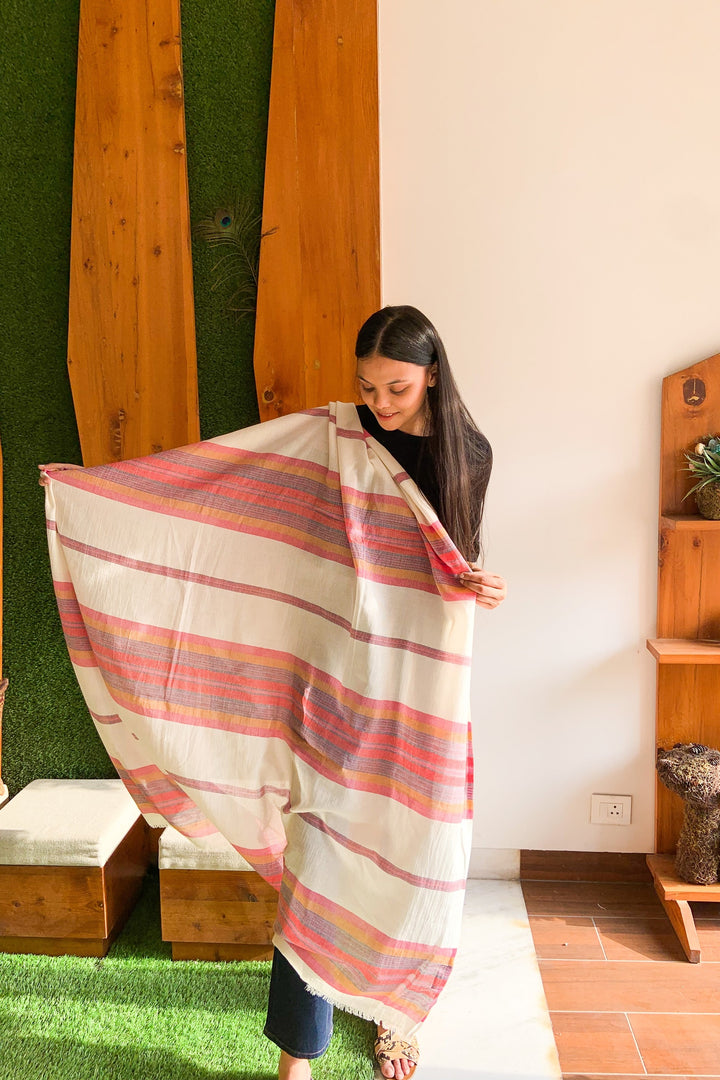 100% Cotton Dupatta/Shawl - Pink