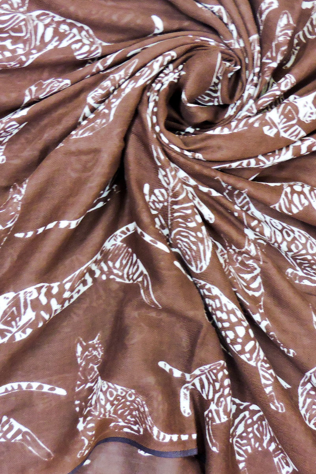 100% Cotton Cats Print Stole