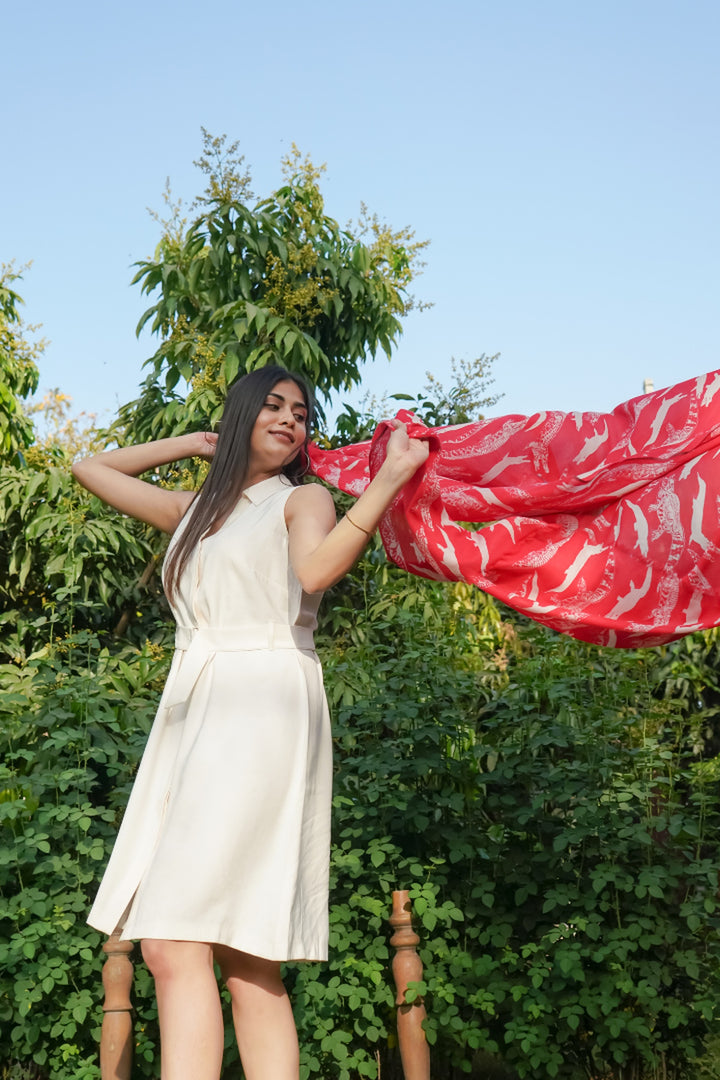 100% Cotton Alligator Print Stole