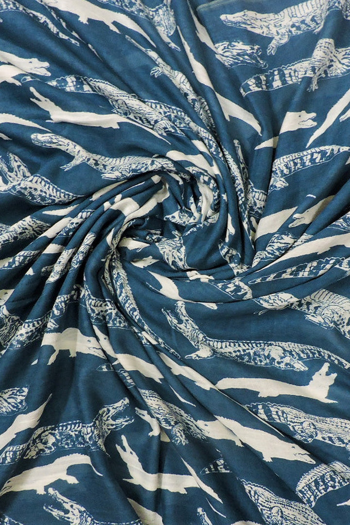 100% Cotton Alligator Print Stole