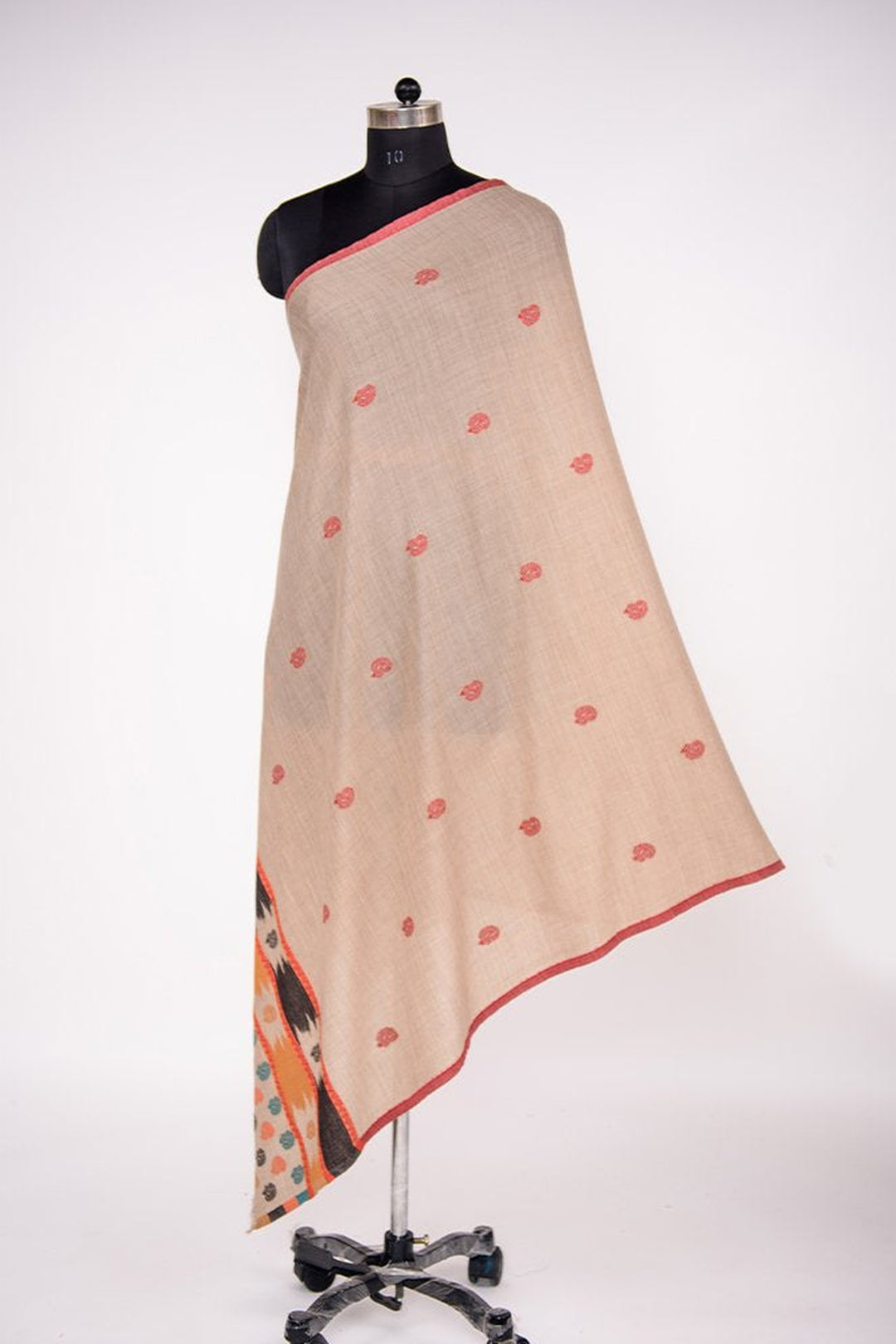 Merino Wool Woven Kani Women's Shawl - Ikat Design