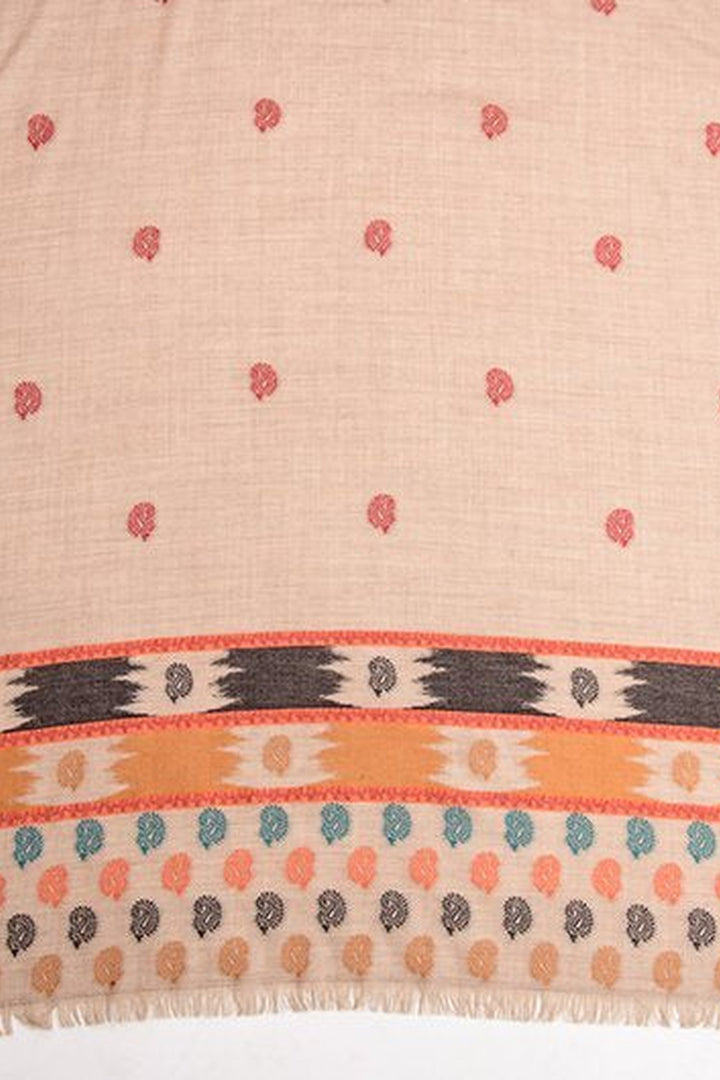 Merino Wool Woven Kani Women's Shawl - Ikat Design