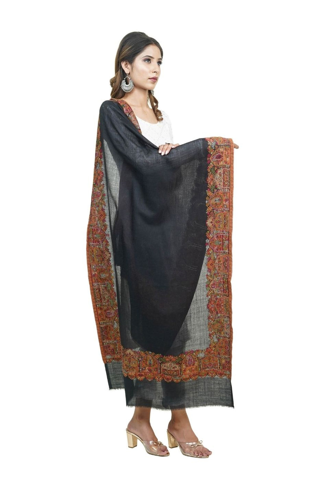 Kani Women's Stole With Border Design