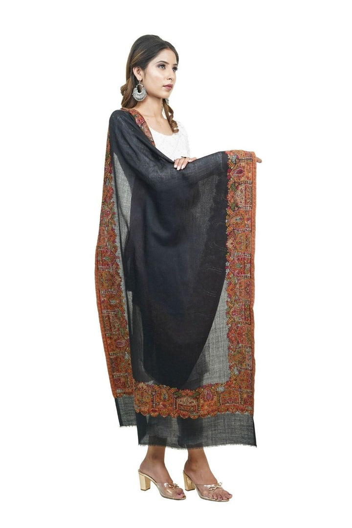 Kani Women's Stole With Border Design