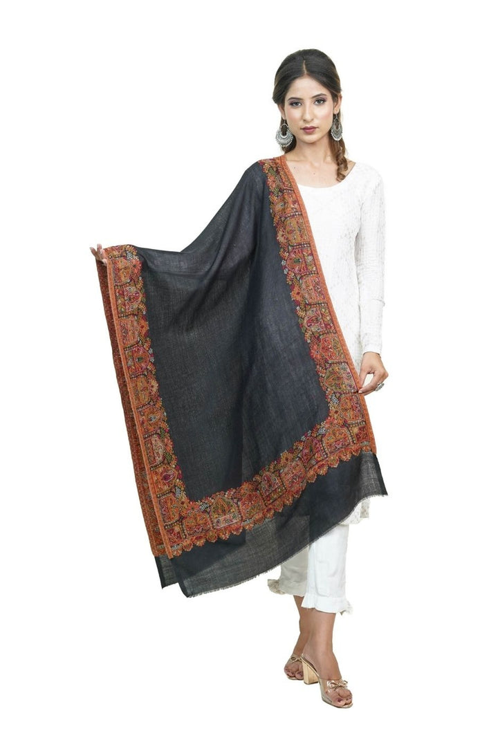 Kani Women's Stole With Border Design