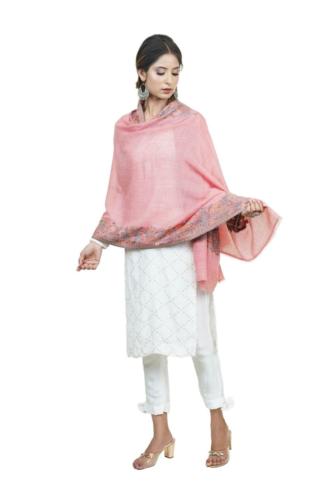 Kani Women's Stole With Border Design