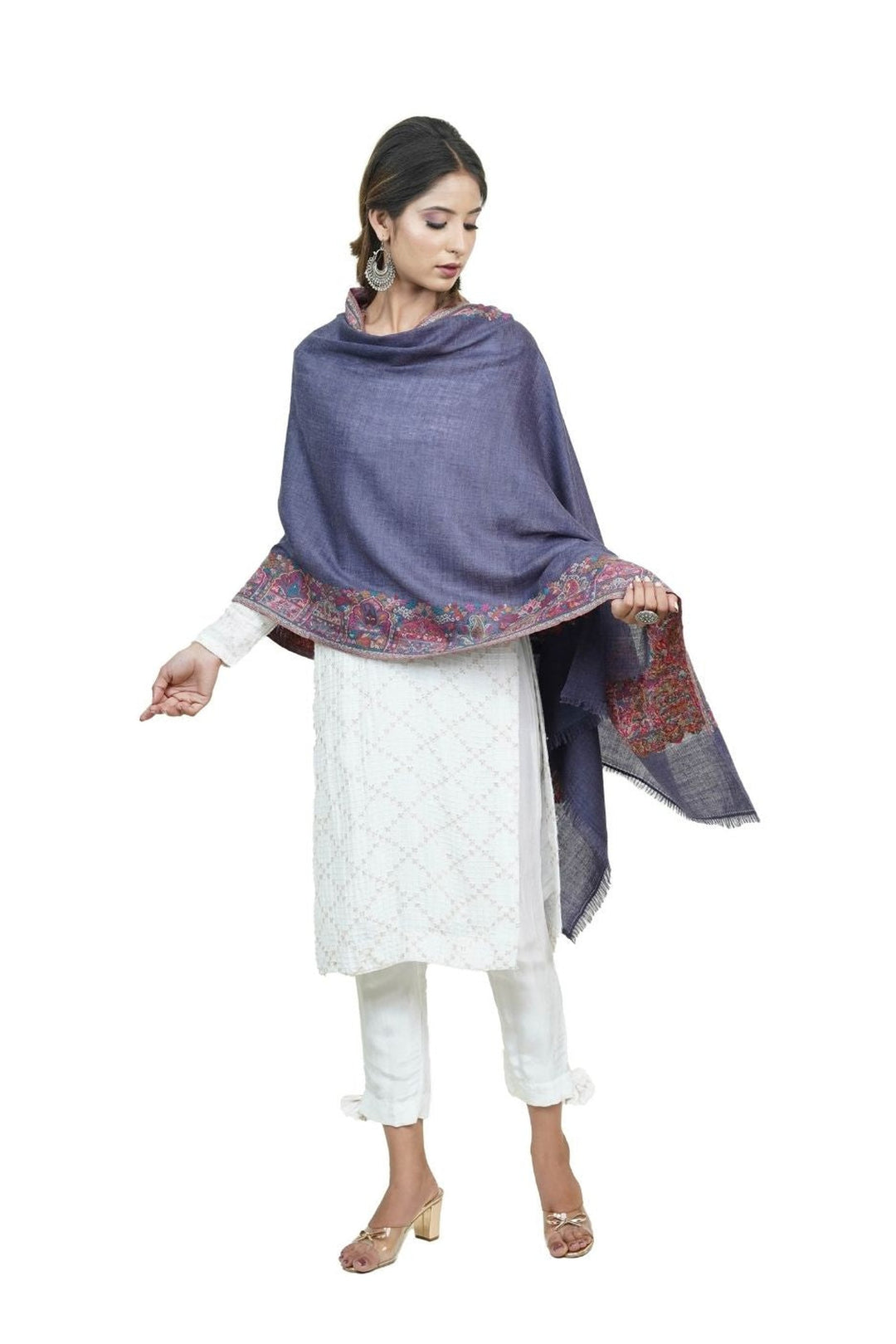 Kani Women's Stole With Border Design