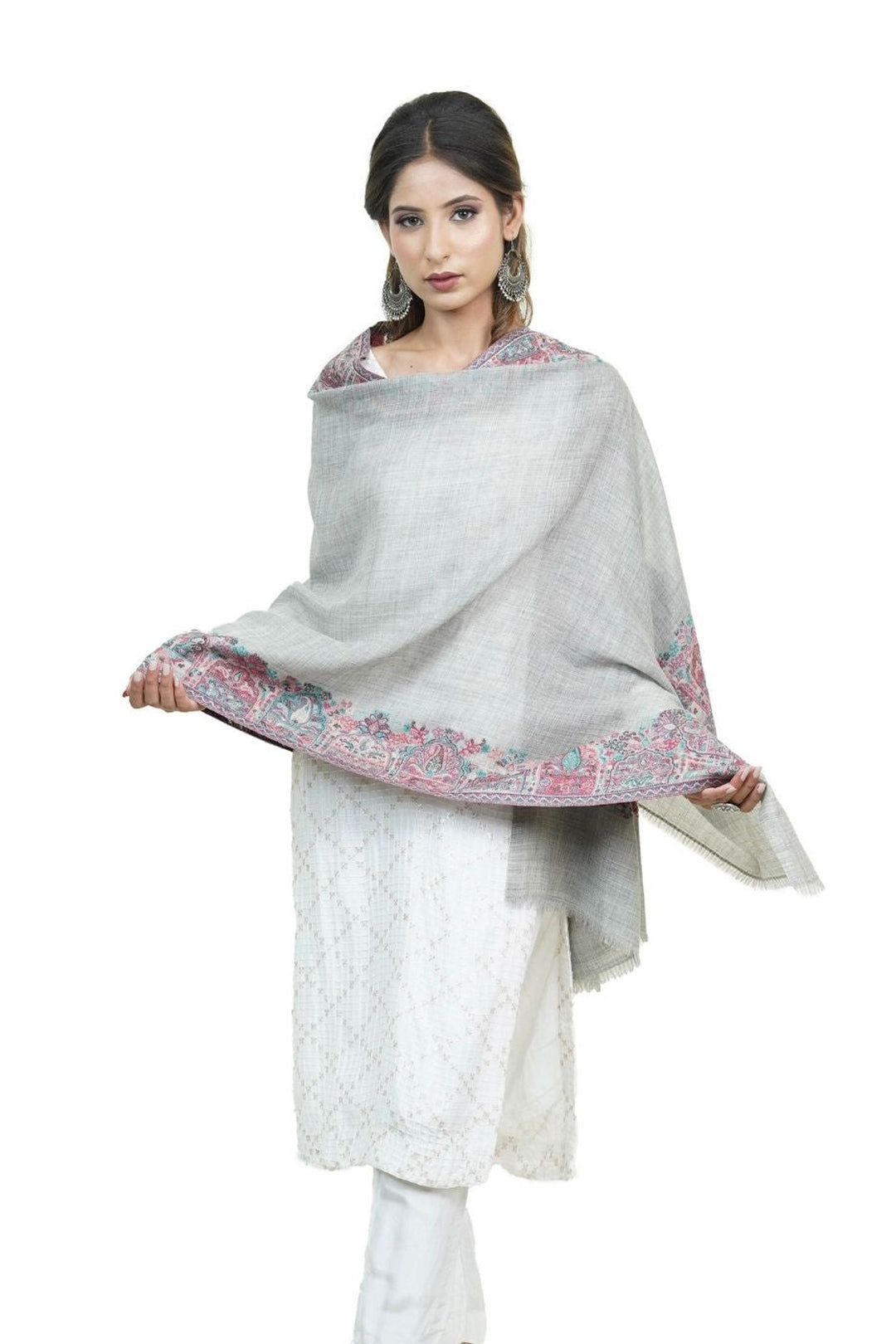 Kani Women's Stole With Border Design