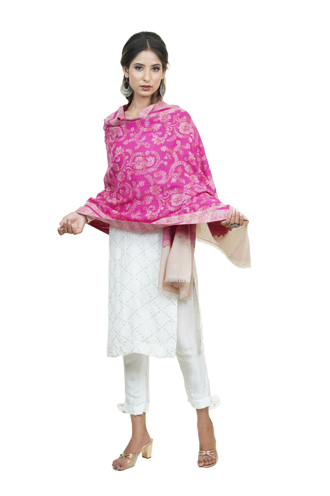 Contrast Palla Jacquard Women's Stole