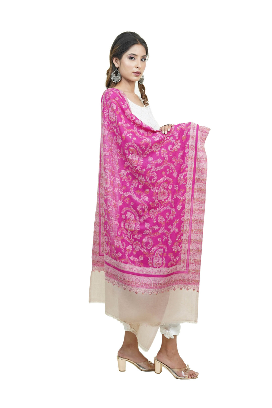 Contrast Palla Jacquard Women's Stole