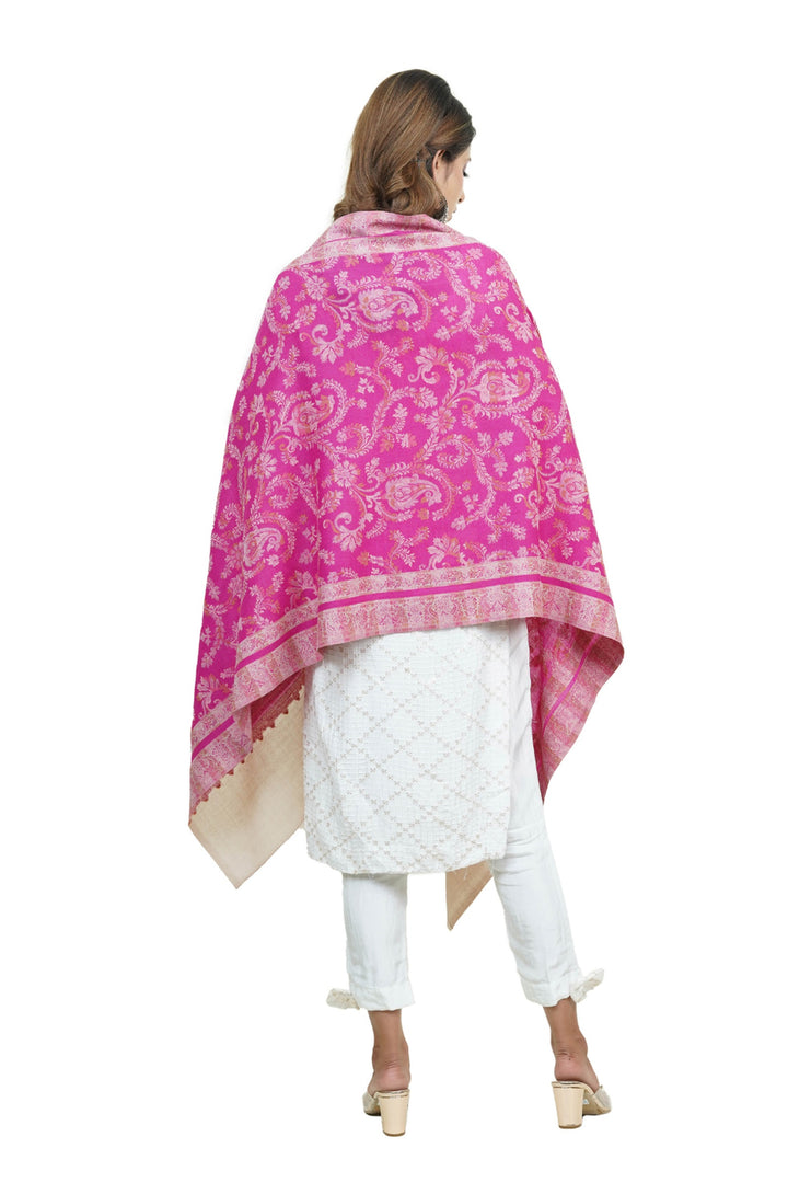 Contrast Palla Jacquard Women's Stole