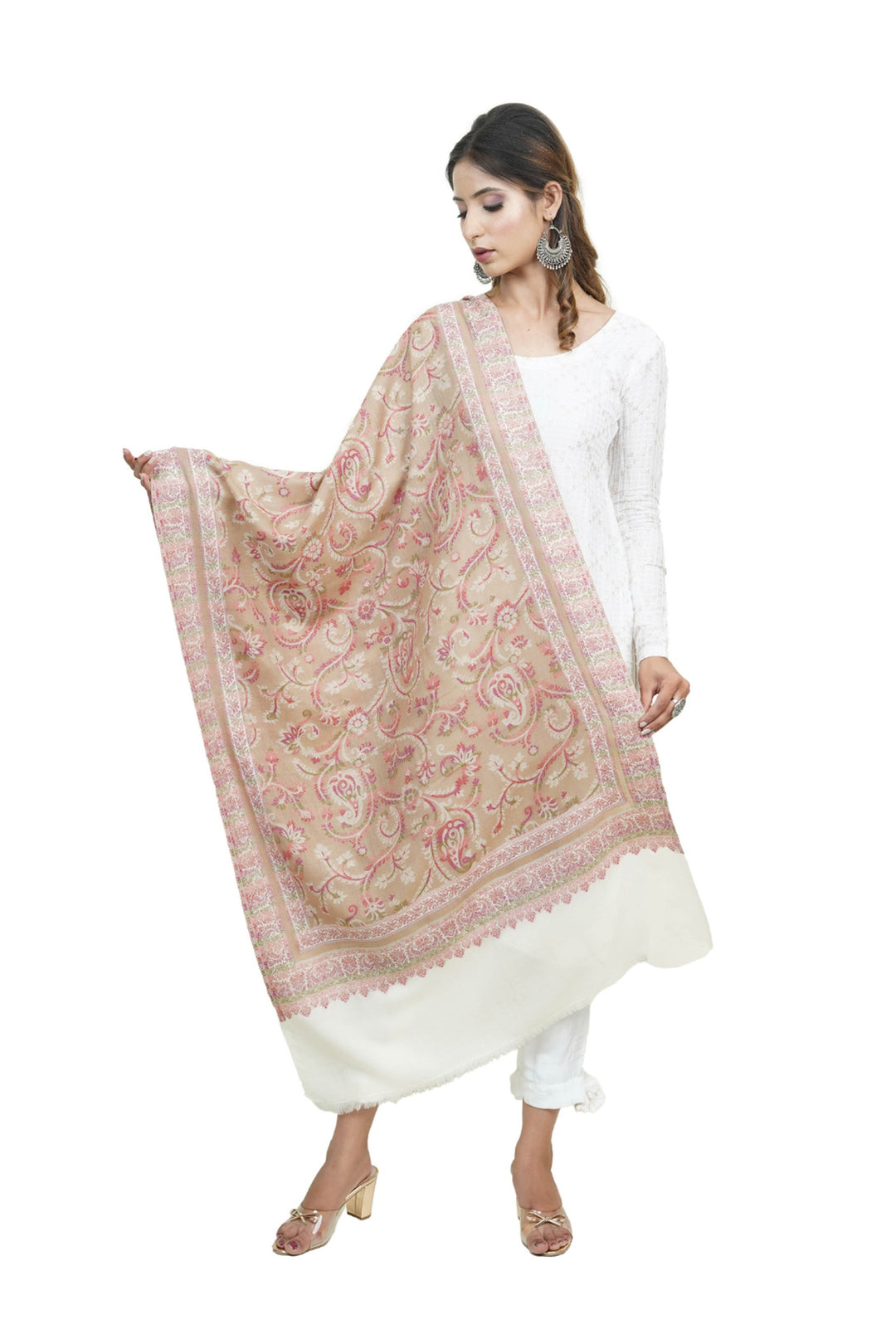 Contrast Palla Jacquard Women's Stole