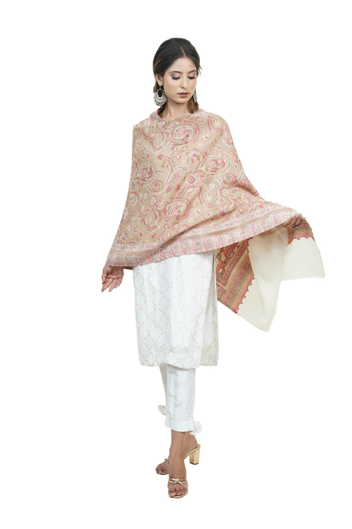 Contrast Palla Jacquard Women's Stole