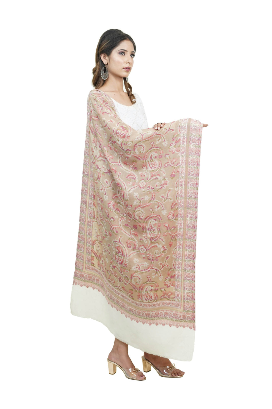 Contrast Palla Jacquard Women's Stole