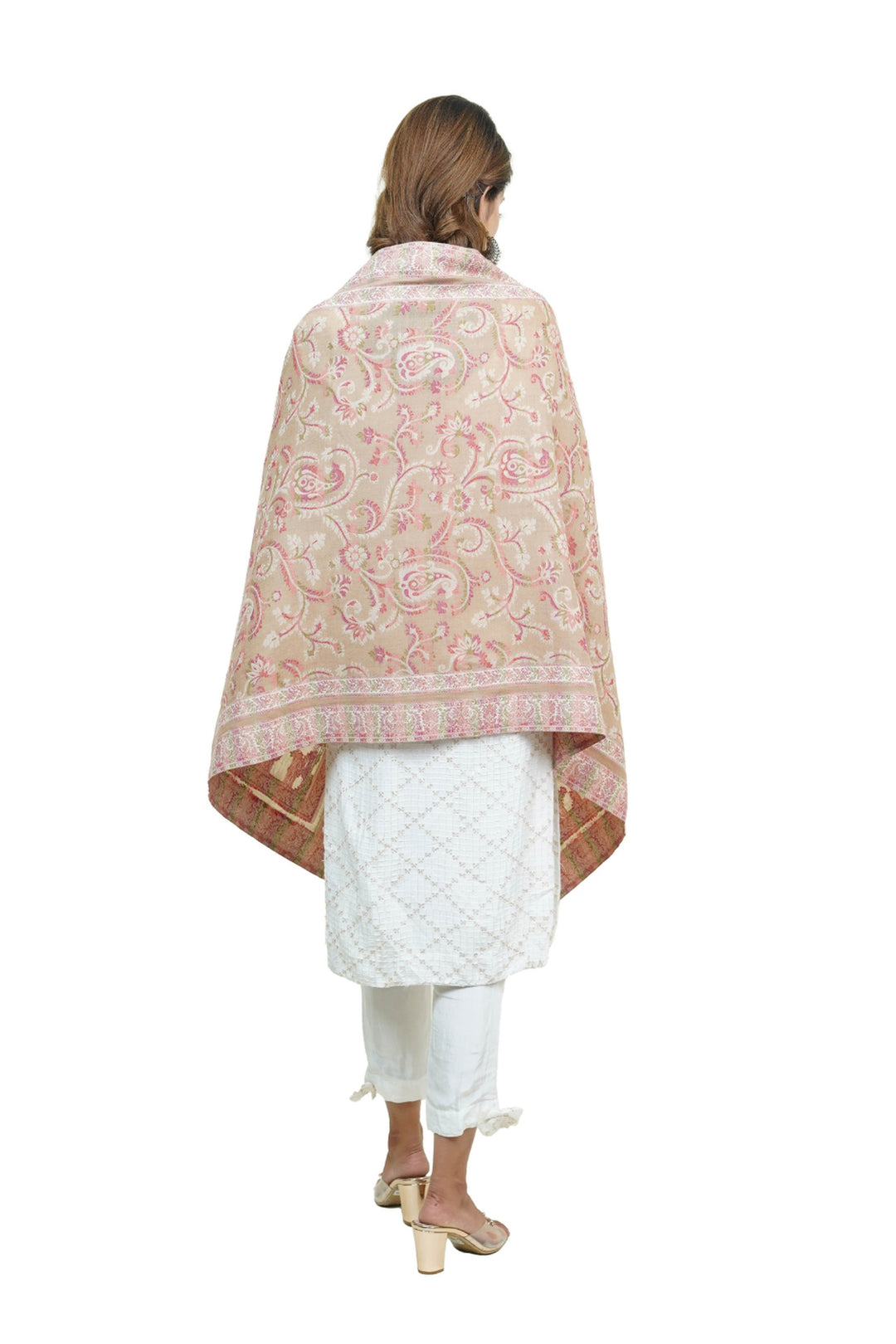 Contrast Palla Jacquard Women's Stole