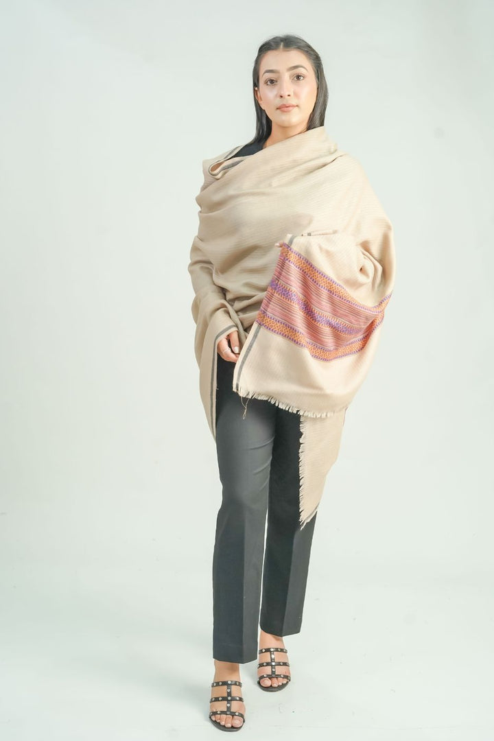 Woven Border Design Women's Shawl