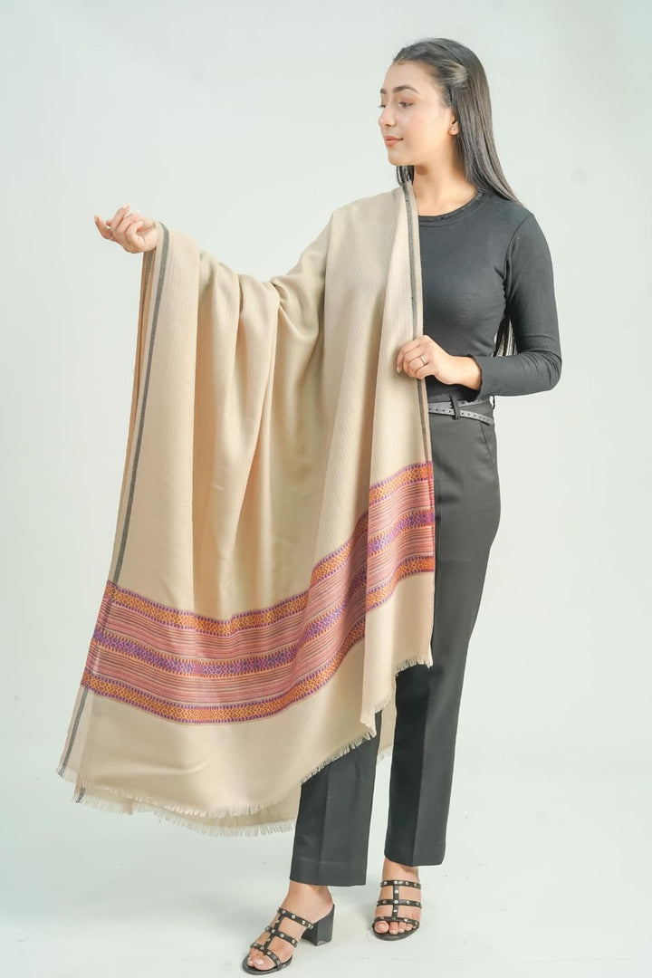 Woven Border Design Women's Shawl