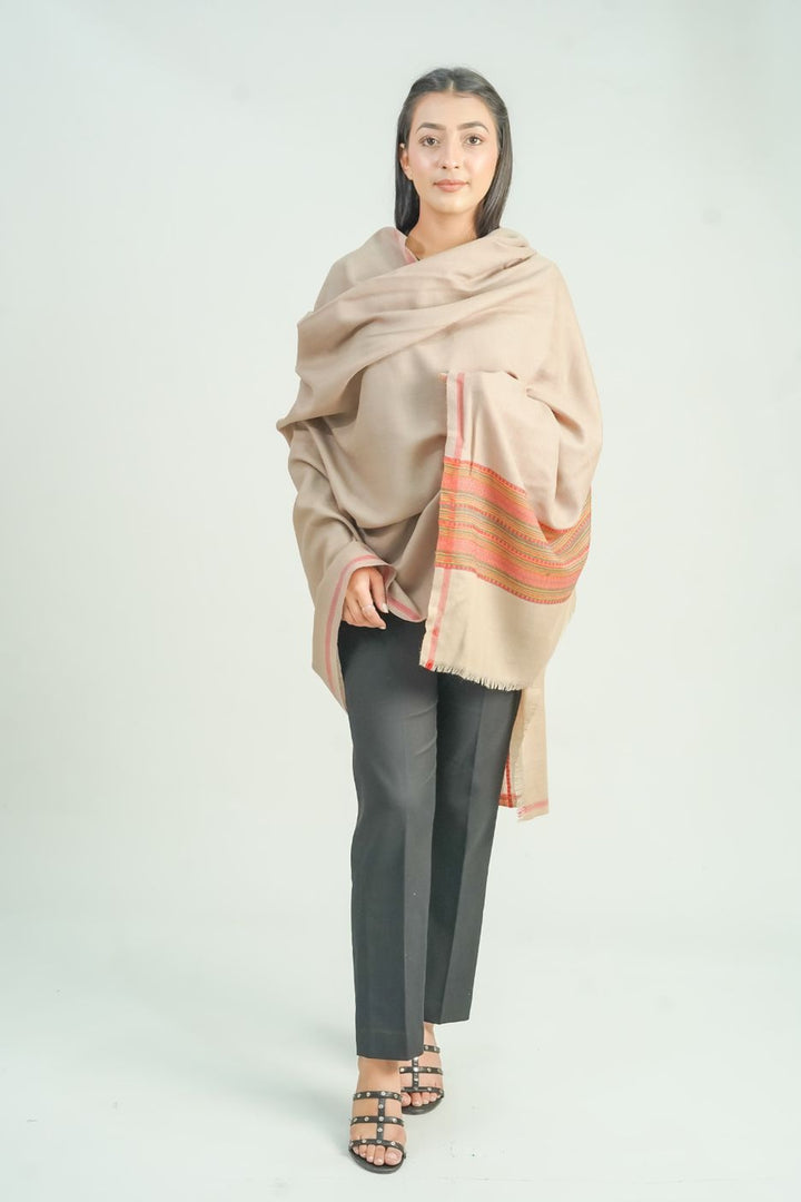 Woven Border Design (Two Colour) Women's Shawl