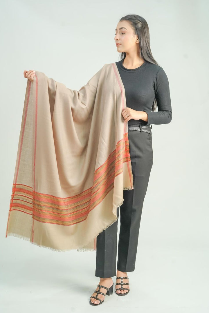 Woven Border Design (Two Colour) Women's Shawl