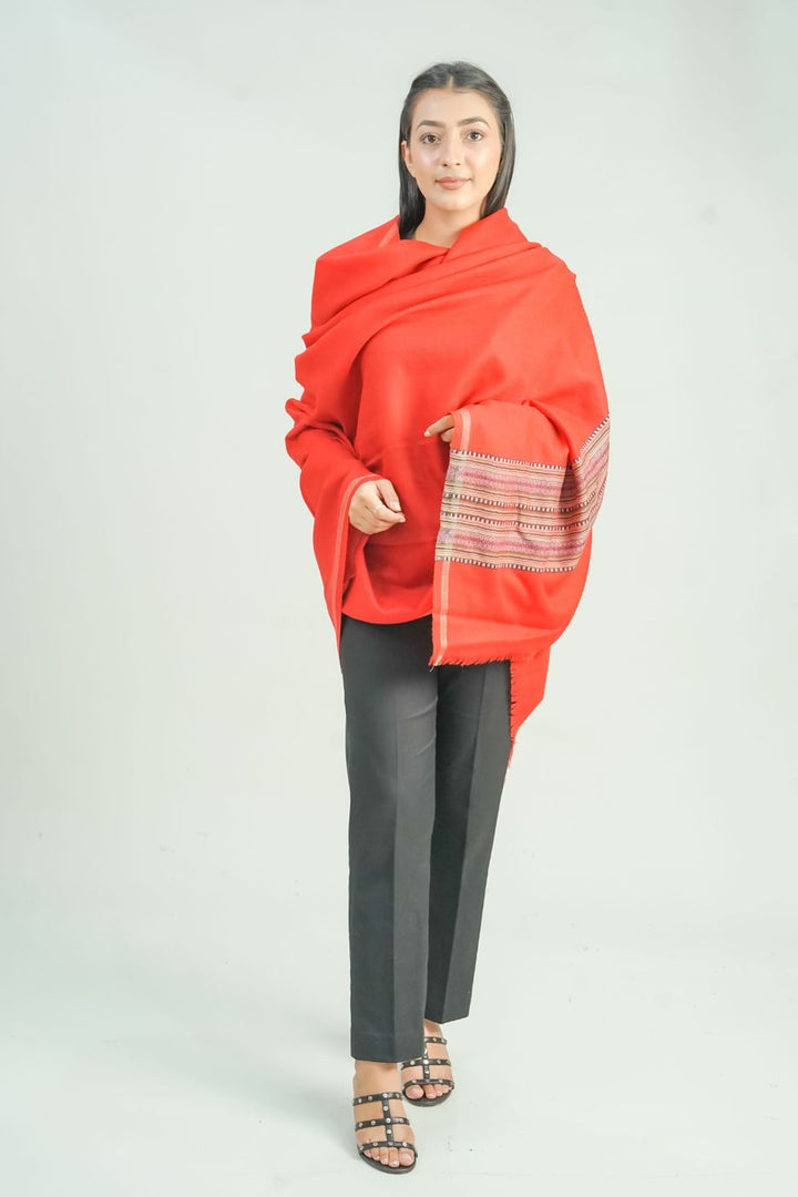 Woven Border Design (Two Colour) Women's Shawl