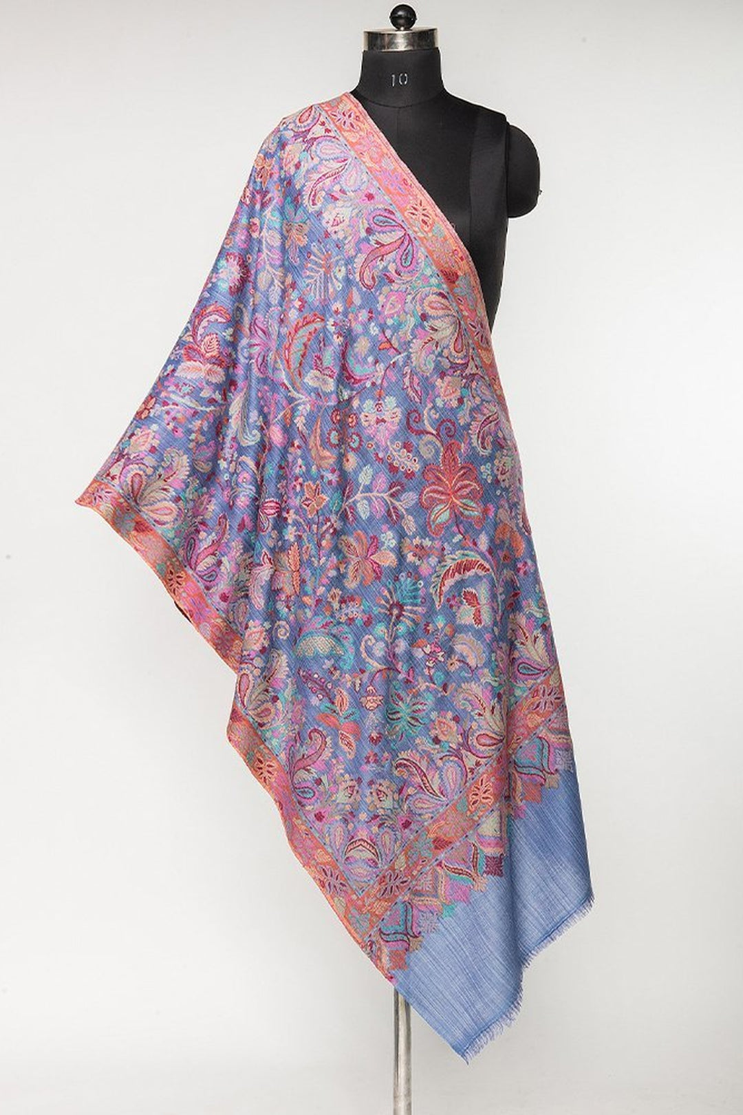 Blue  Kani Jaal Women's Stole
