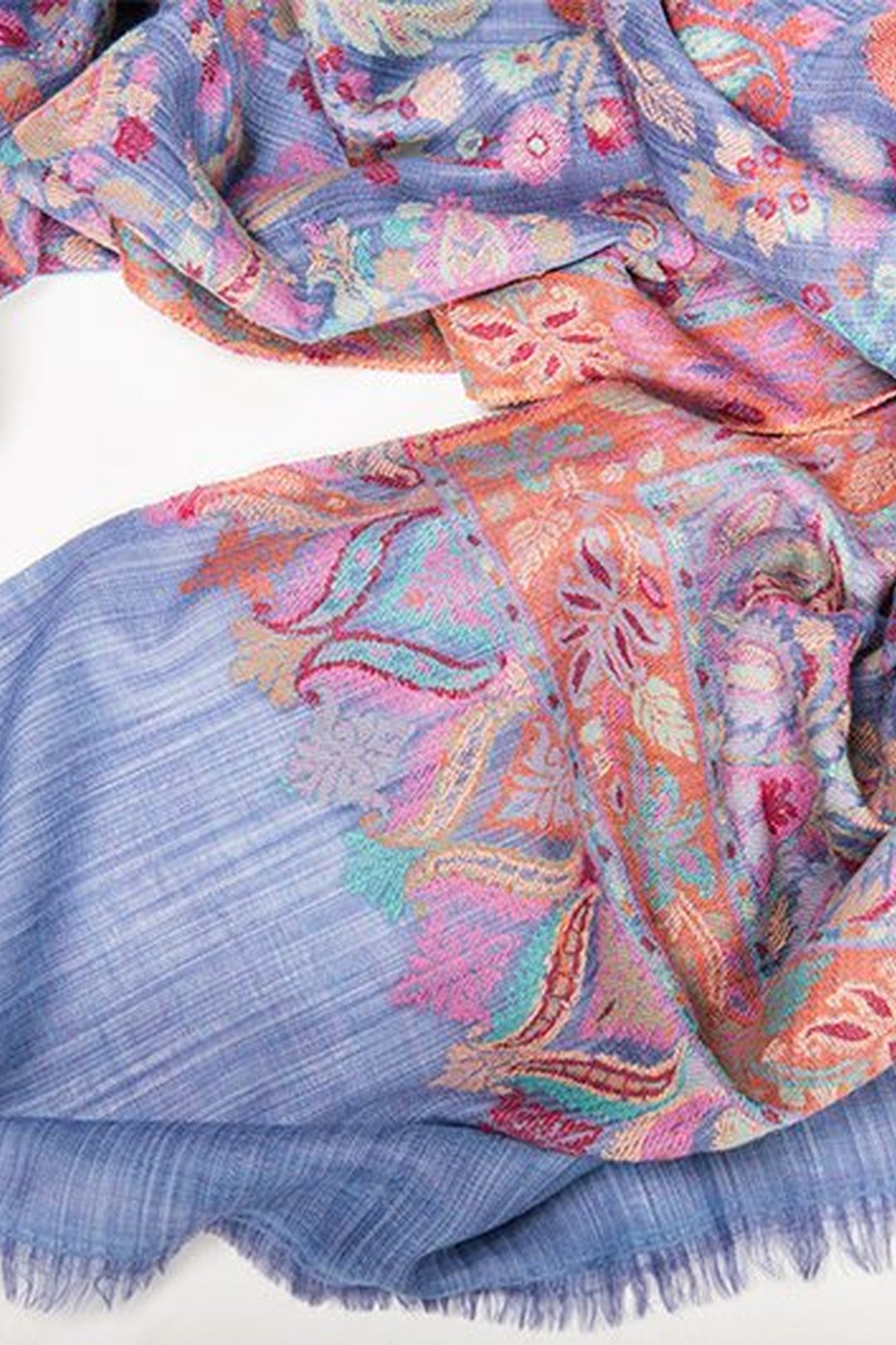 Blue  Kani Jaal Women's Stole