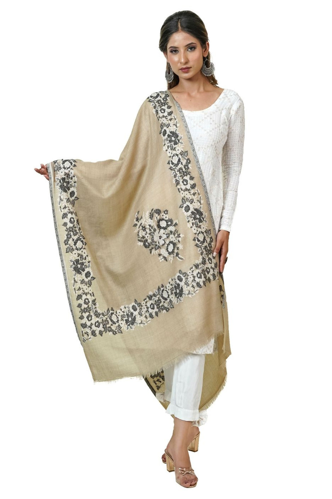 Kani Border Design Women's Stole