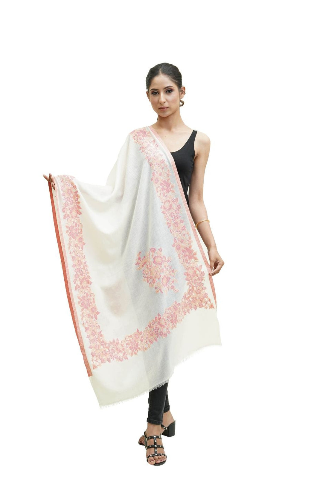 Kani Border Design Women's Stole