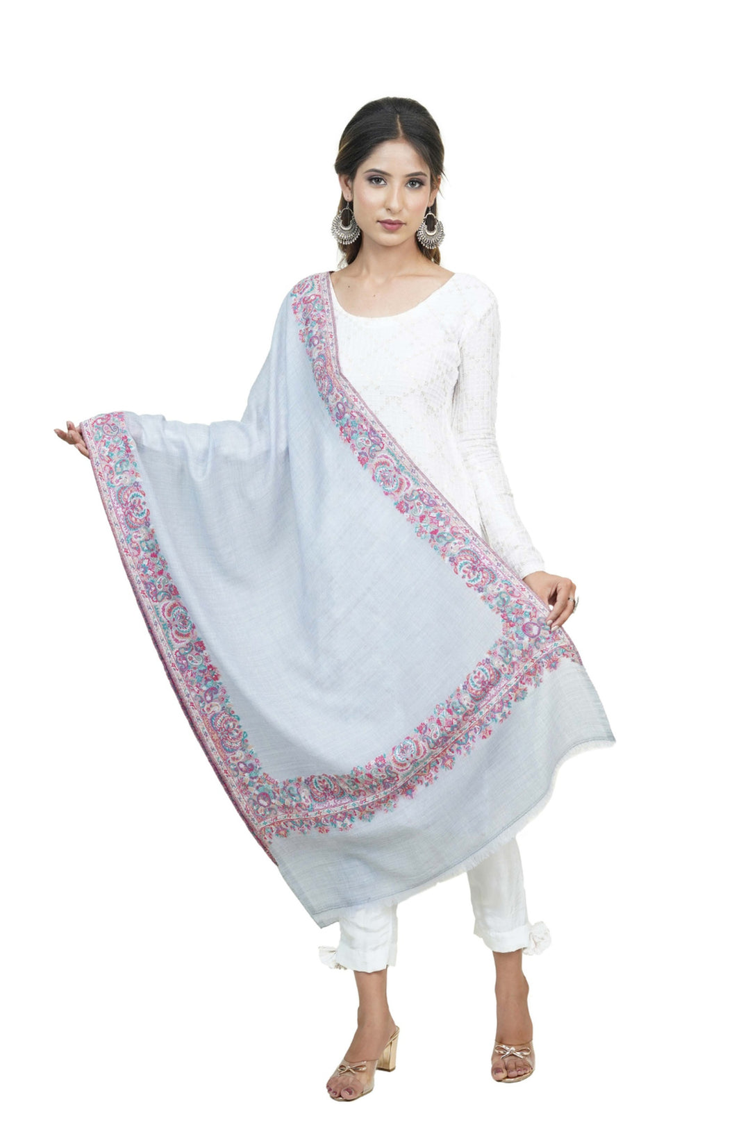 Kani Border Design Women's Stole